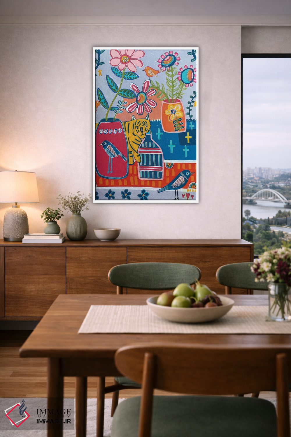 تابلو دکوراتیو عشق ببرها اثر ملانی سان شاین آندروود - D6W