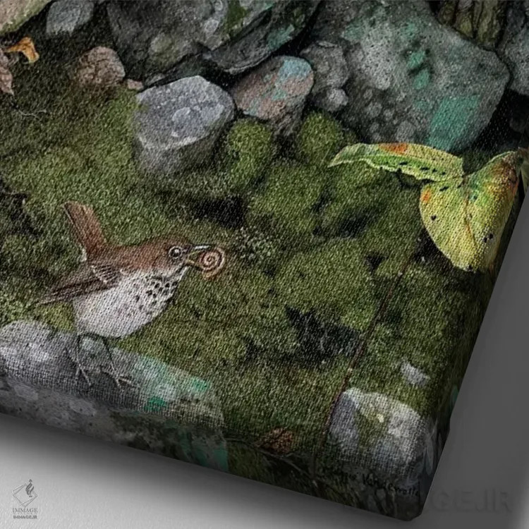 تابلو دکوراتیو شکاف ها اثر مگی واندواله - نمای نزدیک بافت بوم