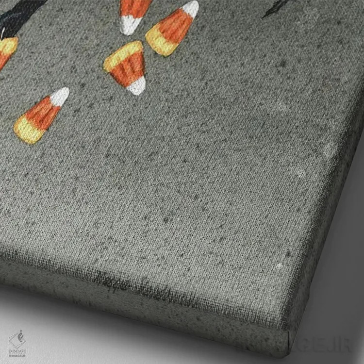 تابلو دکوراتیو شیرینی دوست اثر مگی واندواله - نمای نزدیک بافت بوم