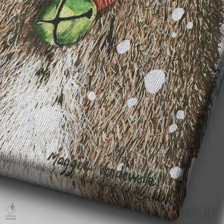 تابلو دکوراتیو شادی اثر مگی واندواله - نمای نزدیک بافت بوم