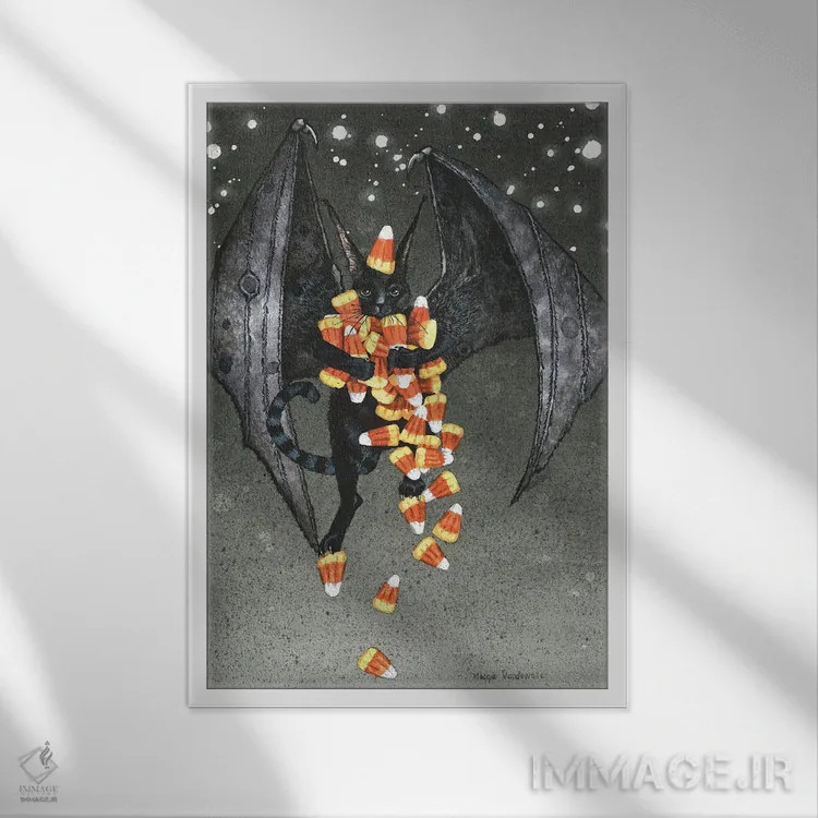 تابلو دکوراتیو شیرینی دوست اثر مگی واندواله - نمای قابدار سفید