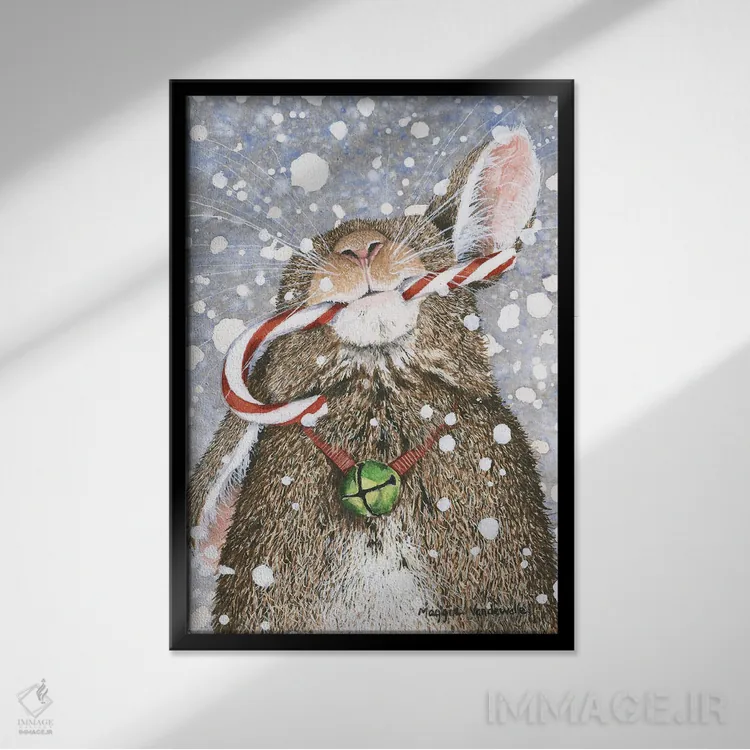 تابلو دکوراتیو شادی اثر مگی واندواله - نمای قابدار مشکی