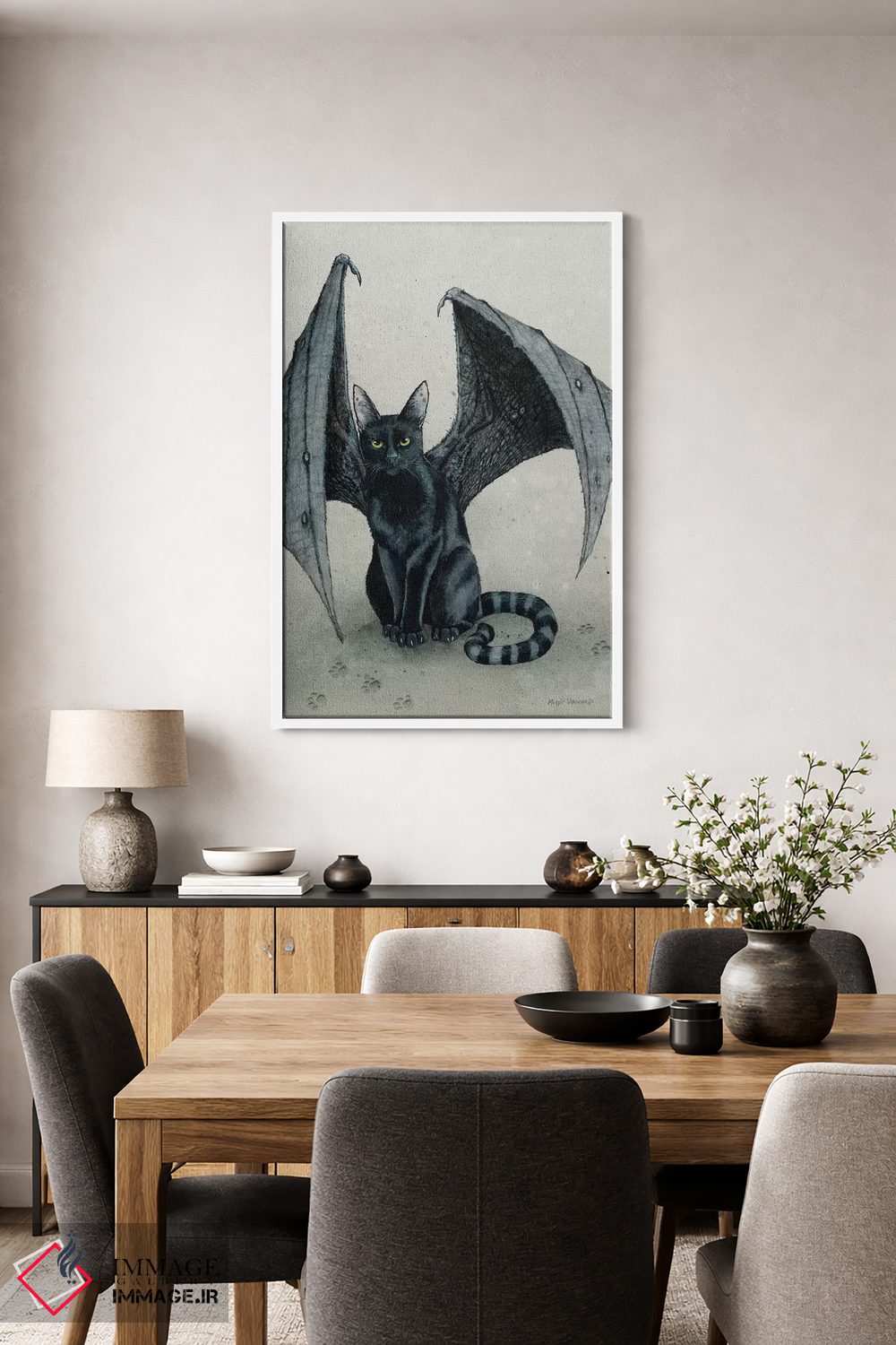 تابلو دکوراتیو گربه دیوانه شهری اثر مگی واندواله - D3W