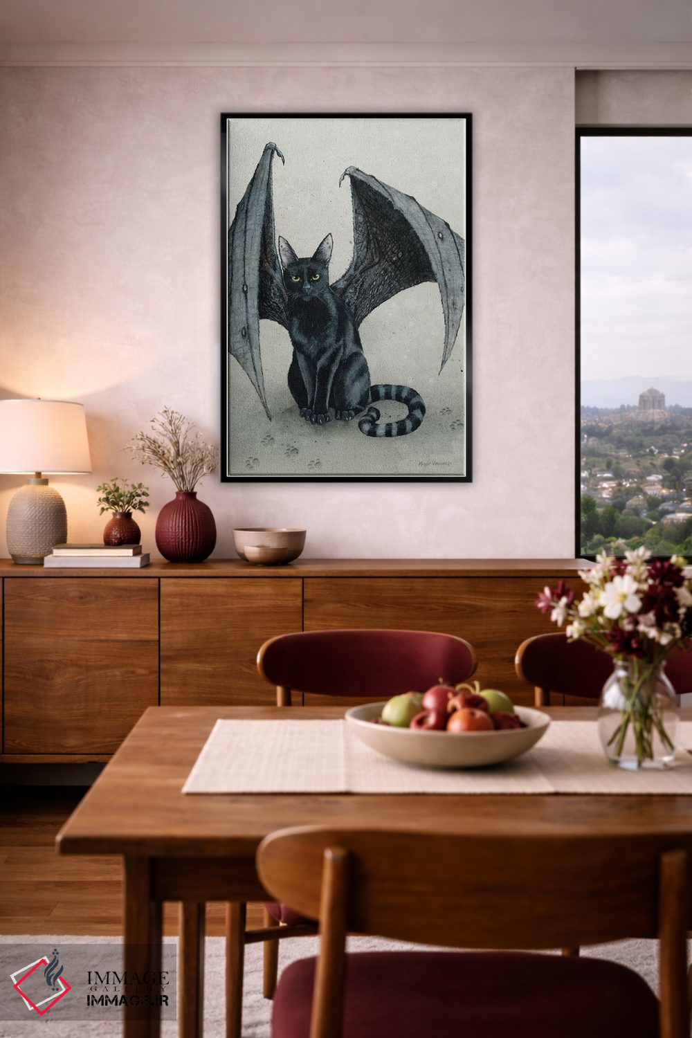 تابلو دکوراتیو گربه دیوانه شهری اثر مگی واندواله - D4B