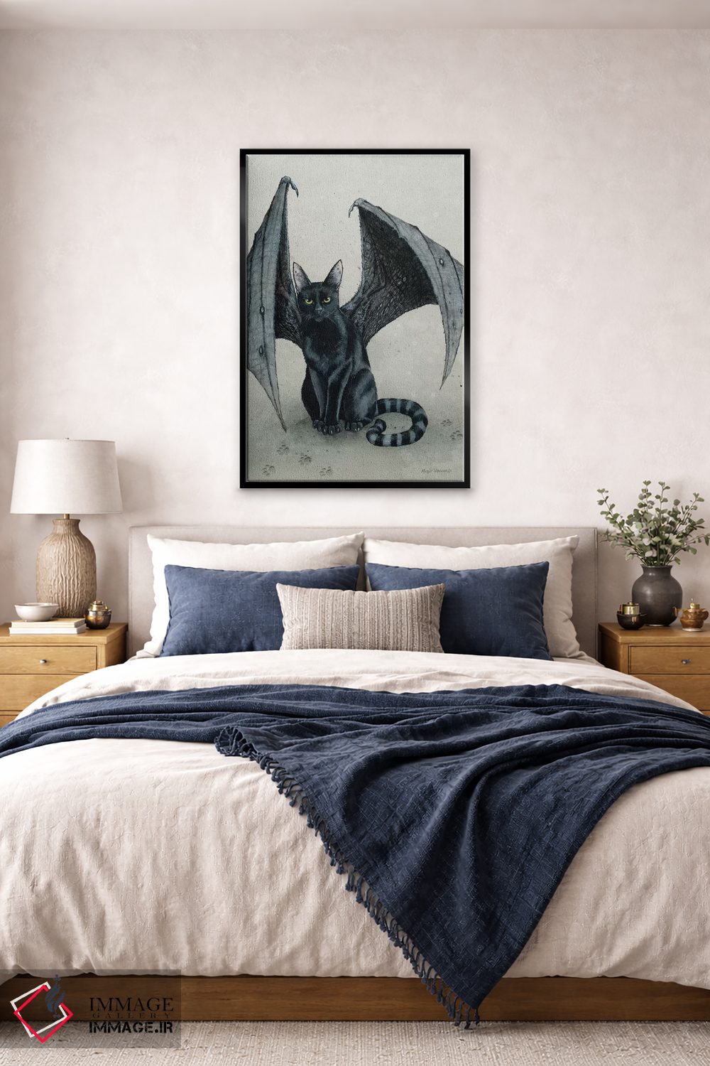 تابلو دکوراتیو گربه دیوانه شهری اثر مگی واندواله - D6B