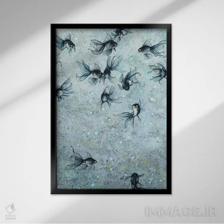 تابلو دکوراتیو سایه اثر مگی واندواله - نمای قابدار مشکی