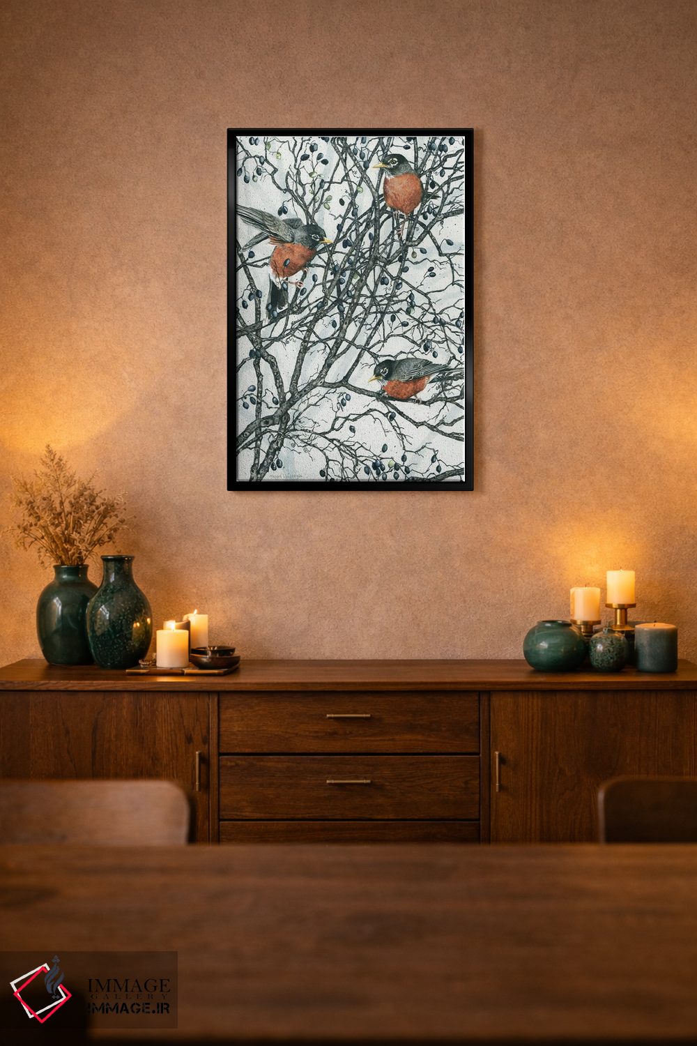 تابلو دکوراتیو توت های زمستانی اثر مگی واندواله - D2B