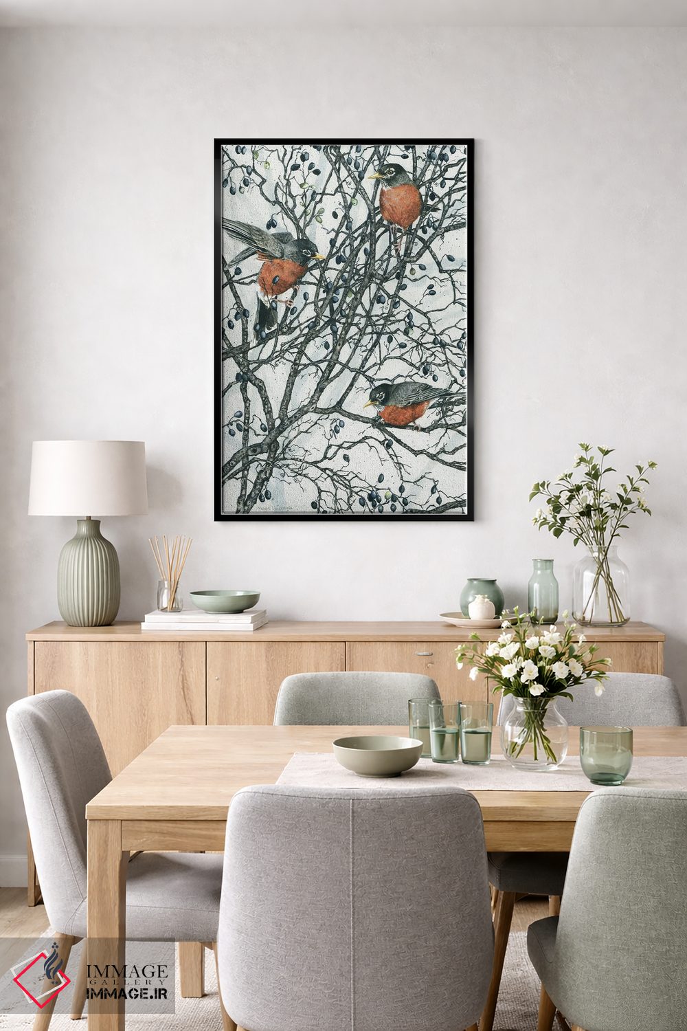 تابلو دکوراتیو توت های زمستانی اثر مگی واندواله - D5B