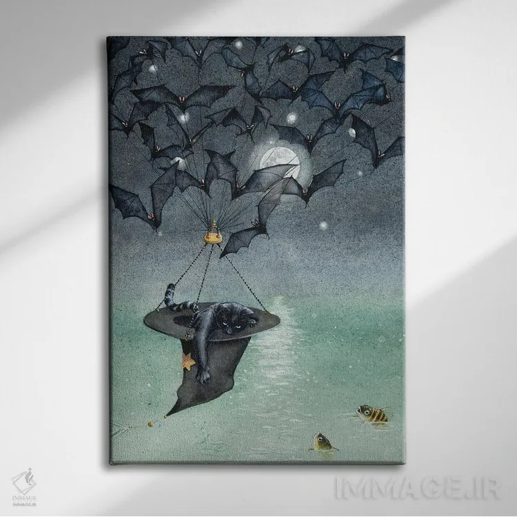 تابلو دکوراتیو باد موافق و دریای آرام اثر مگی واندواله - نمای روبهرو روی دیوار