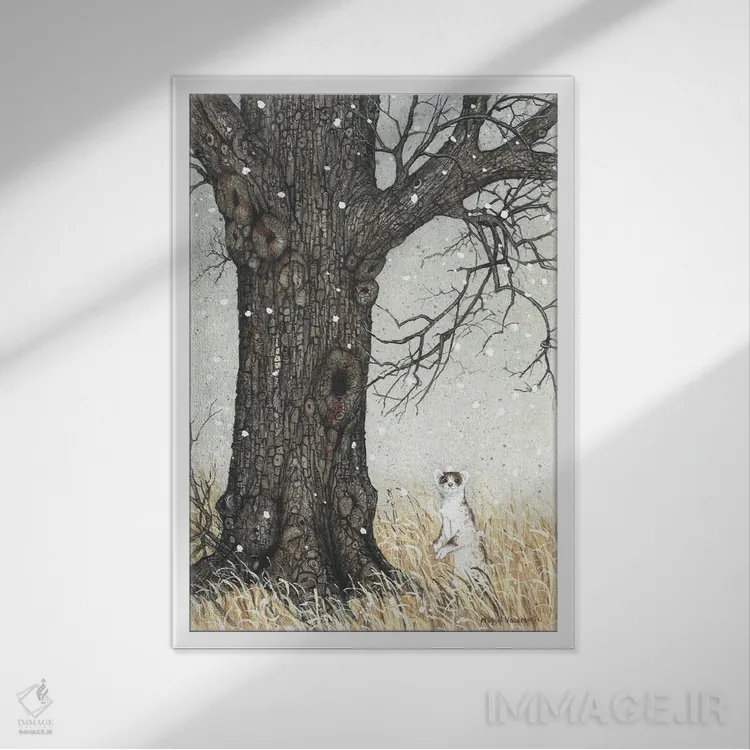 تابلو دکوراتیو تقریبا زمستان اثر مگی واندواله - نمای قابدار سفید