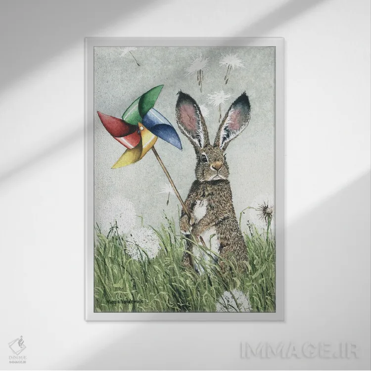 تابلو دکوراتیو مال من اثر مگی واندواله - نمای قابدار سفید