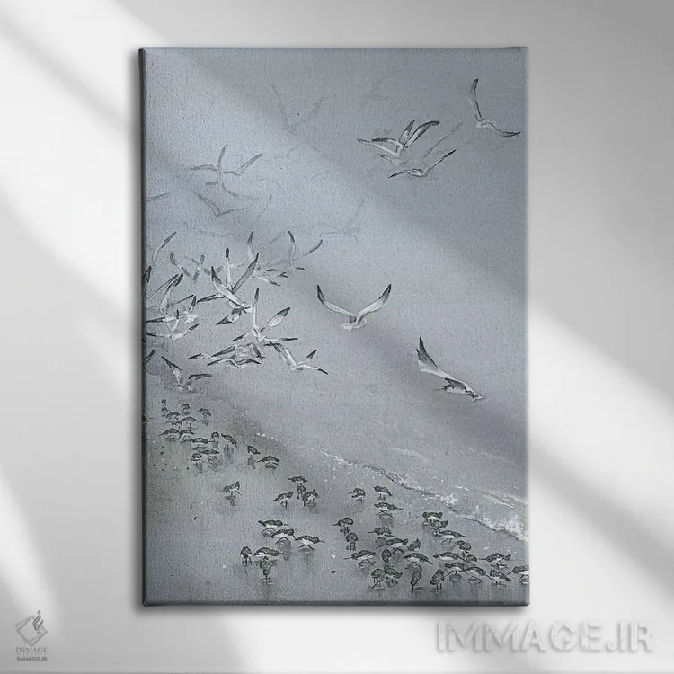 تابلو دکوراتیو در محاصره مه اثر مگی واندواله - نمای روبهرو روی دیوار