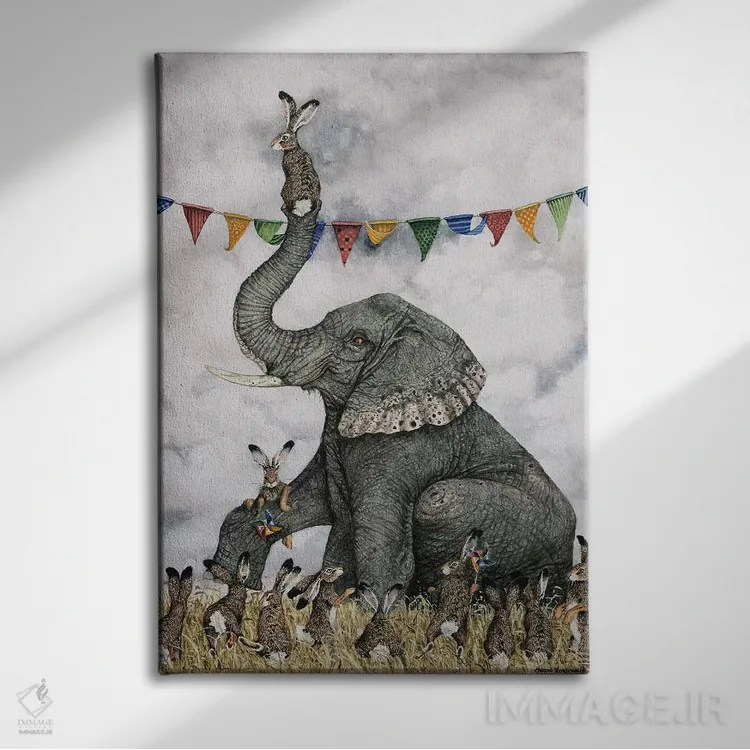 تابلو دکوراتیو کار جانبی روری اثر مگی واندواله - نمای روبهرو روی دیوار