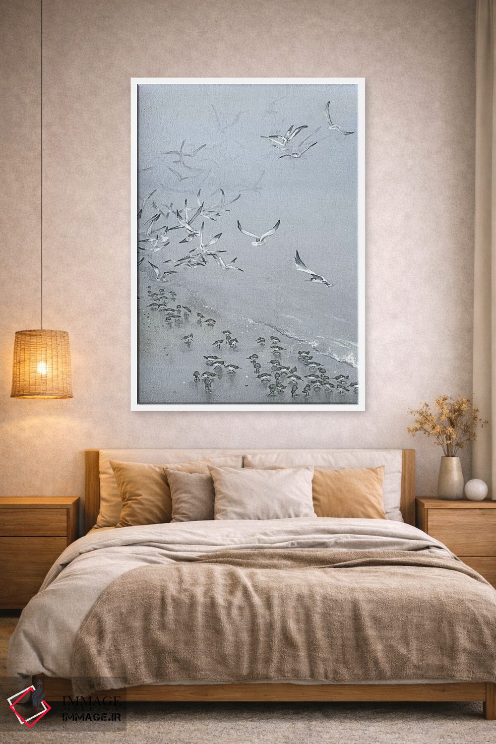 تابلو دکوراتیو در محاصره مه اثر مگی واندواله - D1W