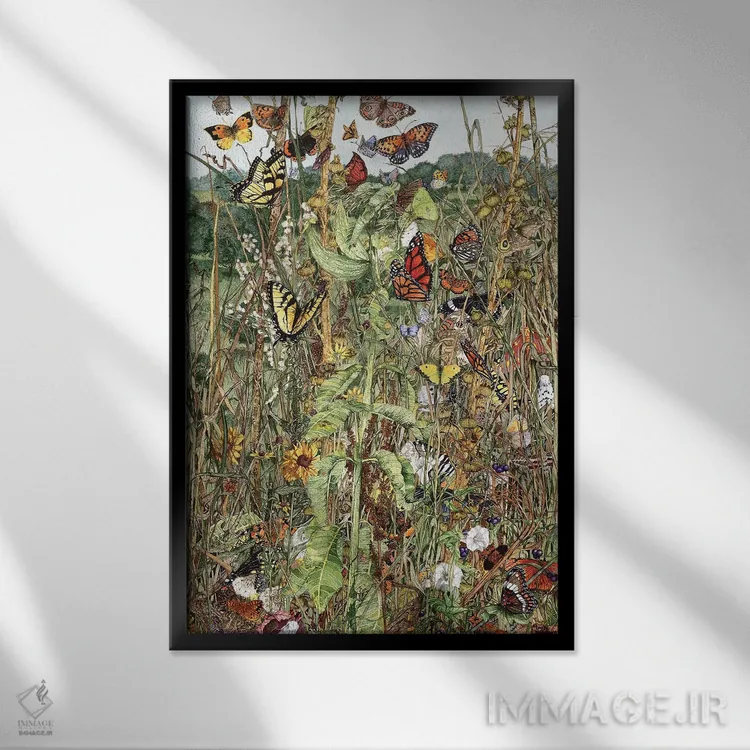 تابلو دکوراتیو اواخر تابستان اثر مگی واندواله - نمای قابدار مشکی