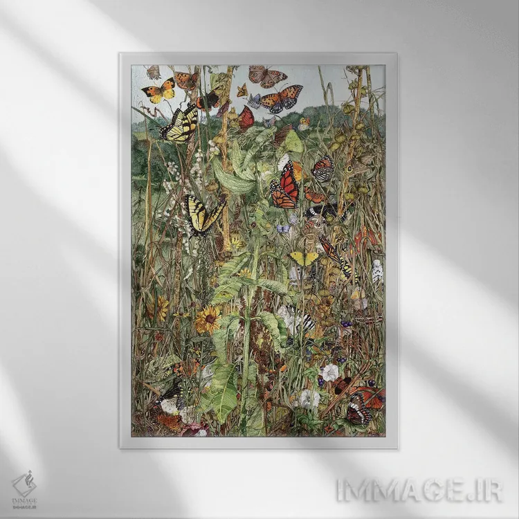 تابلو دکوراتیو اواخر تابستان اثر مگی واندواله - نمای قابدار سفید