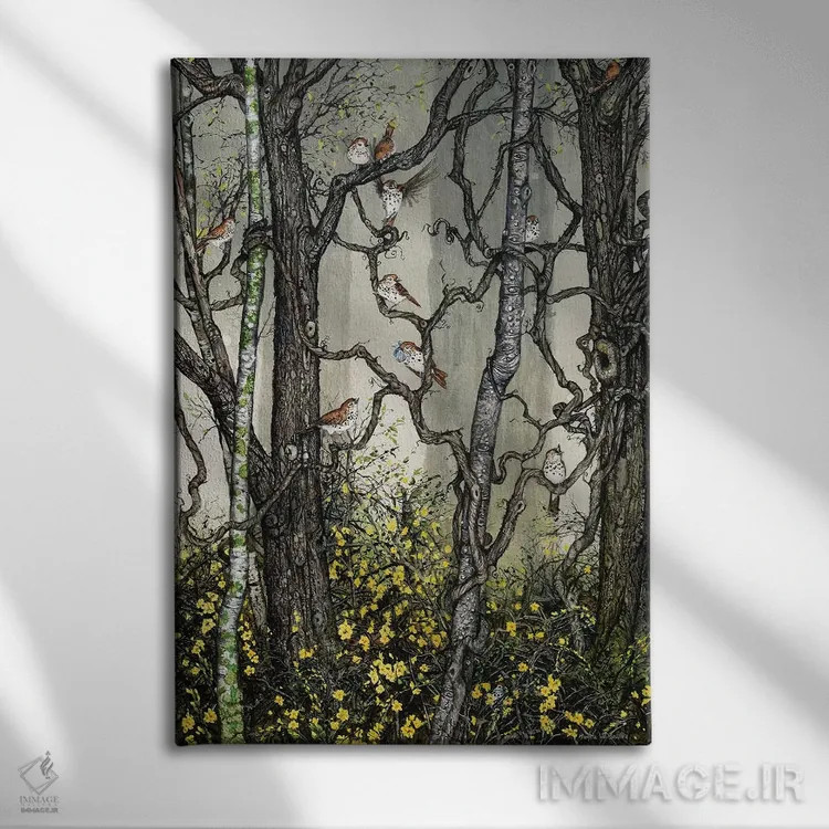 تابلو دکوراتیو یاس زمستانی اثر مگی واندواله - نمای روبهرو روی دیوار