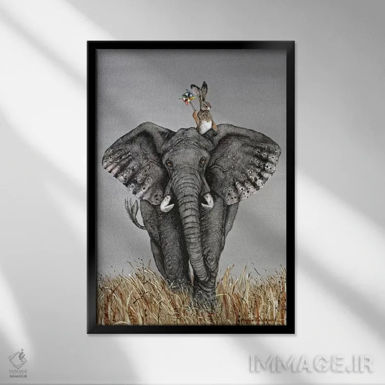 تابلو دکوراتیو پس از رژه اثر مگی واندواله - نمای قابدار مشکی