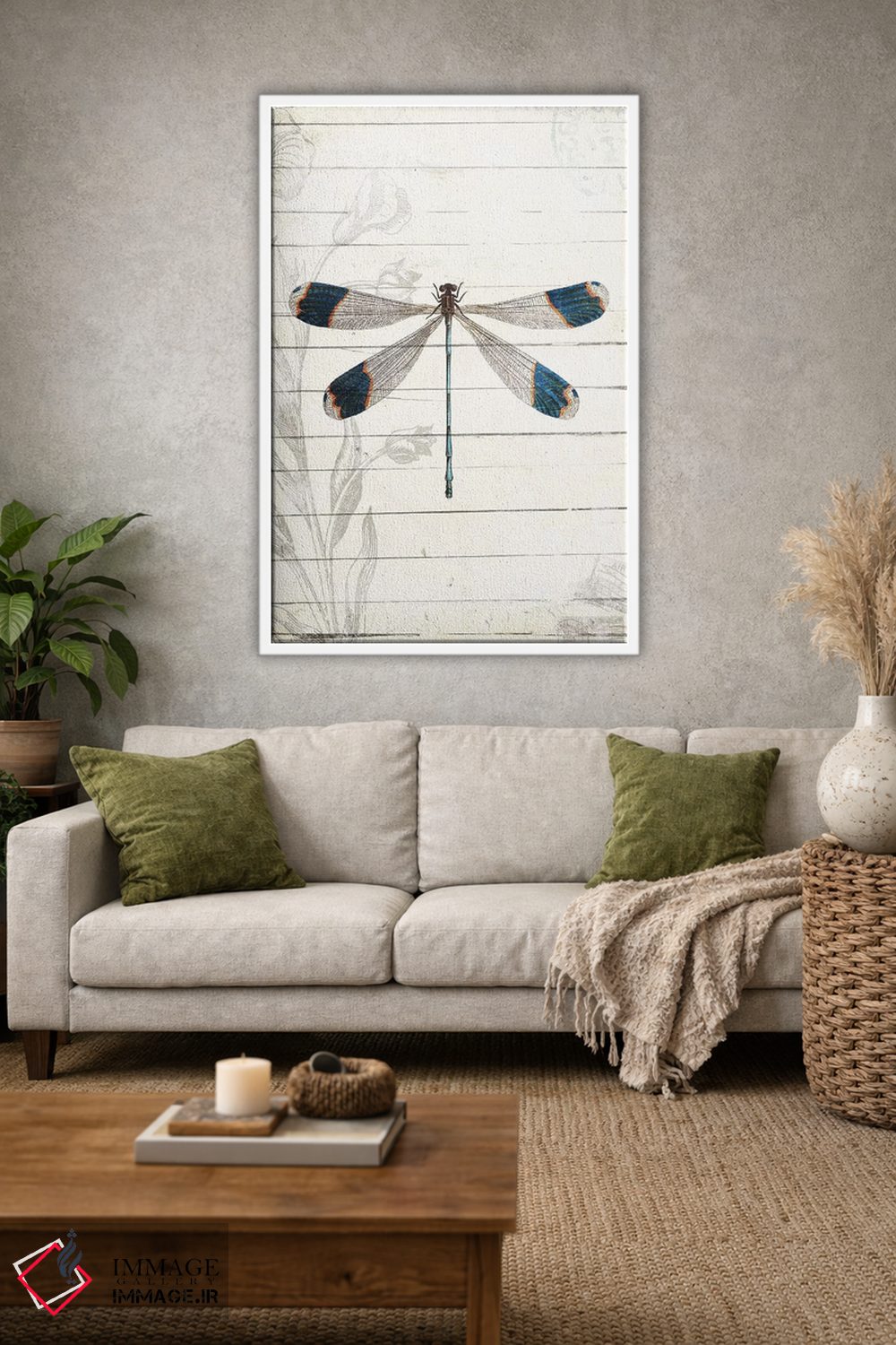 تابلو دکوراتیو ظاهر سنجاقک اثر میلی ویلا - D1W