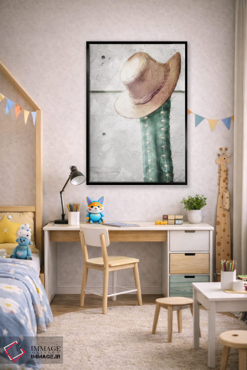 تابلو دکوراتیو کلاه کاکتوس اثر میلی ویلا - D2B