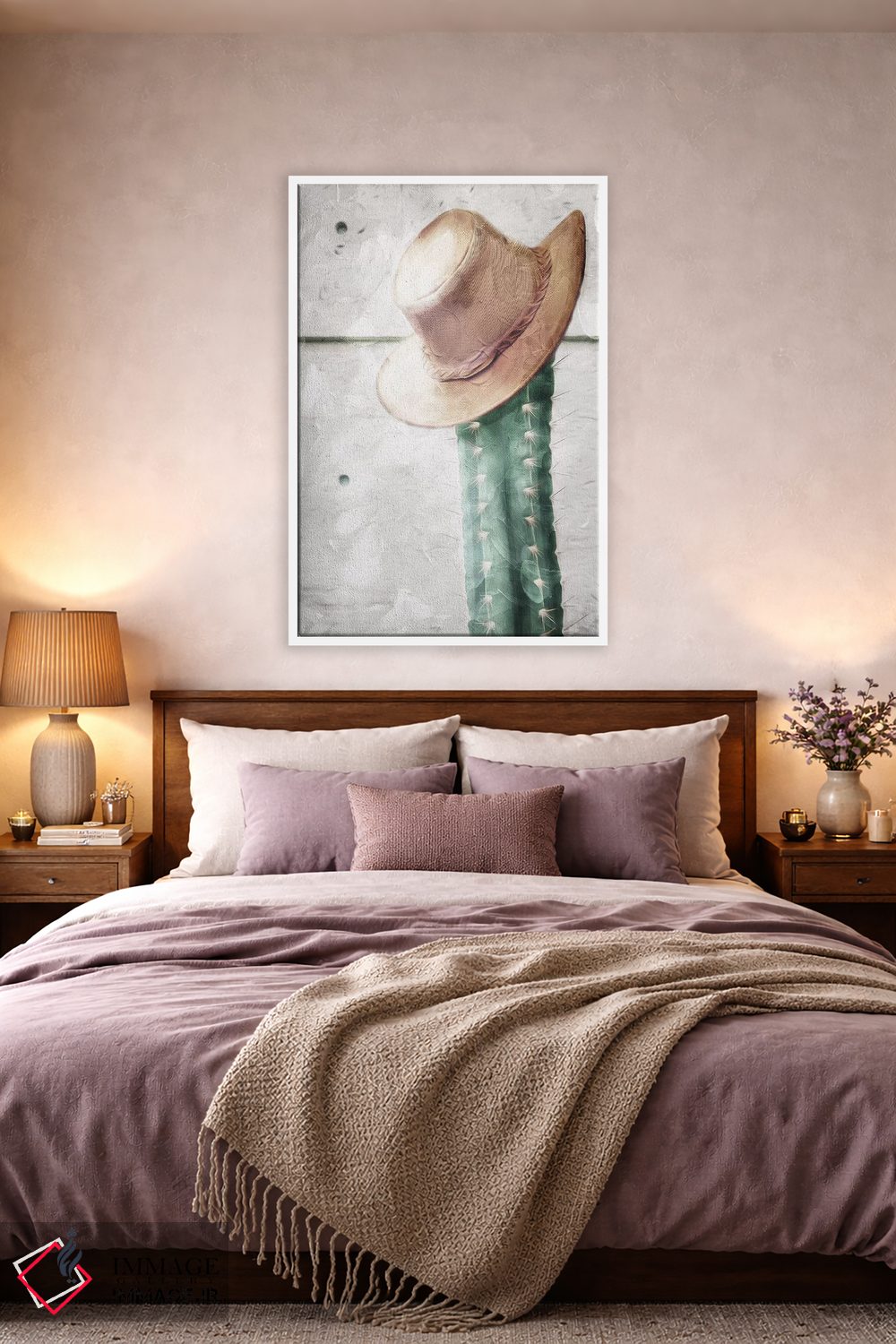 تابلو دکوراتیو کلاه کاکتوس اثر میلی ویلا - D3W