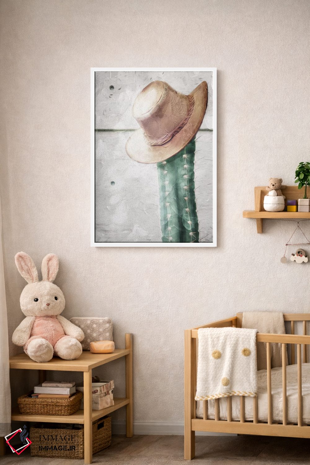 تابلو دکوراتیو کلاه کاکتوس اثر میلی ویلا - D4W