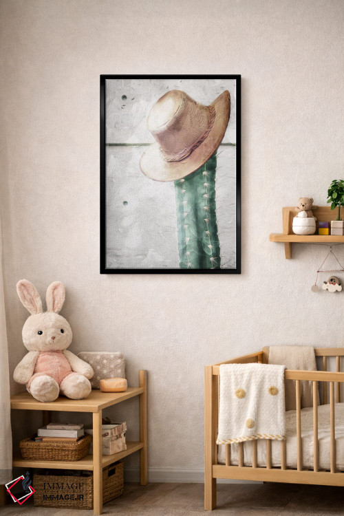 تابلو دکوراتیو کلاه کاکتوس اثر میلی ویلا - D5B