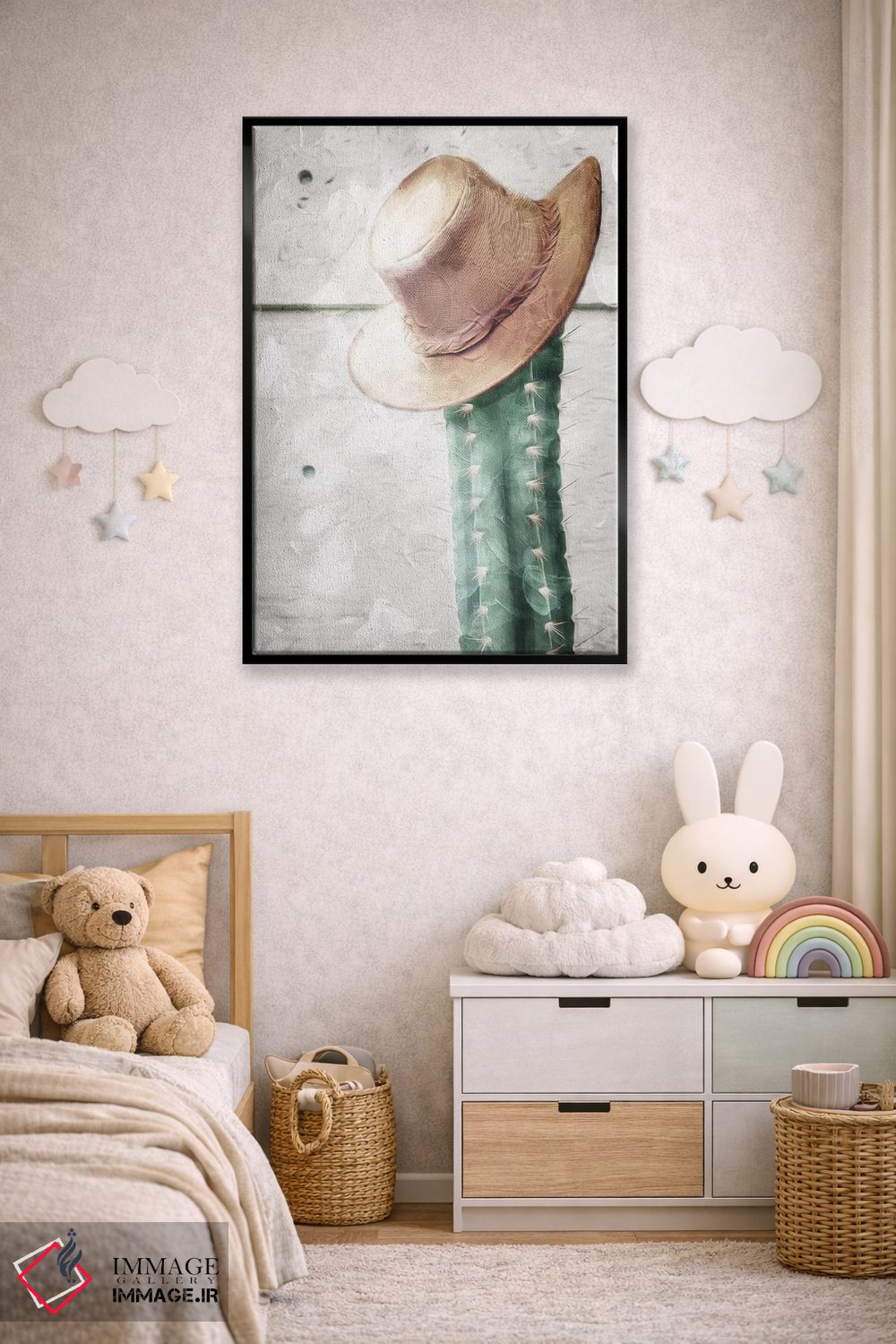 تابلو دکوراتیو کلاه کاکتوس اثر میلی ویلا - D6B