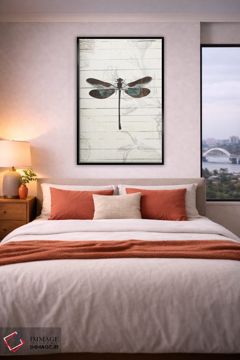 تابلو دکوراتیو ظاهر سنجاقک ۲ اثر میلی ویلا - D5B