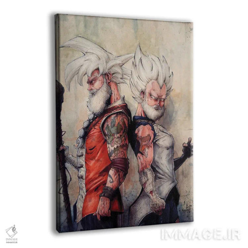 تابلو دکوراتیو استاد گوکو و وجیتا اثر مارسلو ونتورا - نمای پرسپکتیو محصول