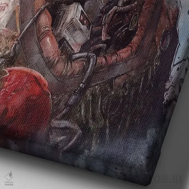 تابلو دکوراتیو وجیتای پیر اثر مارسلو ونتورا - نمای نزدیک بافت بوم