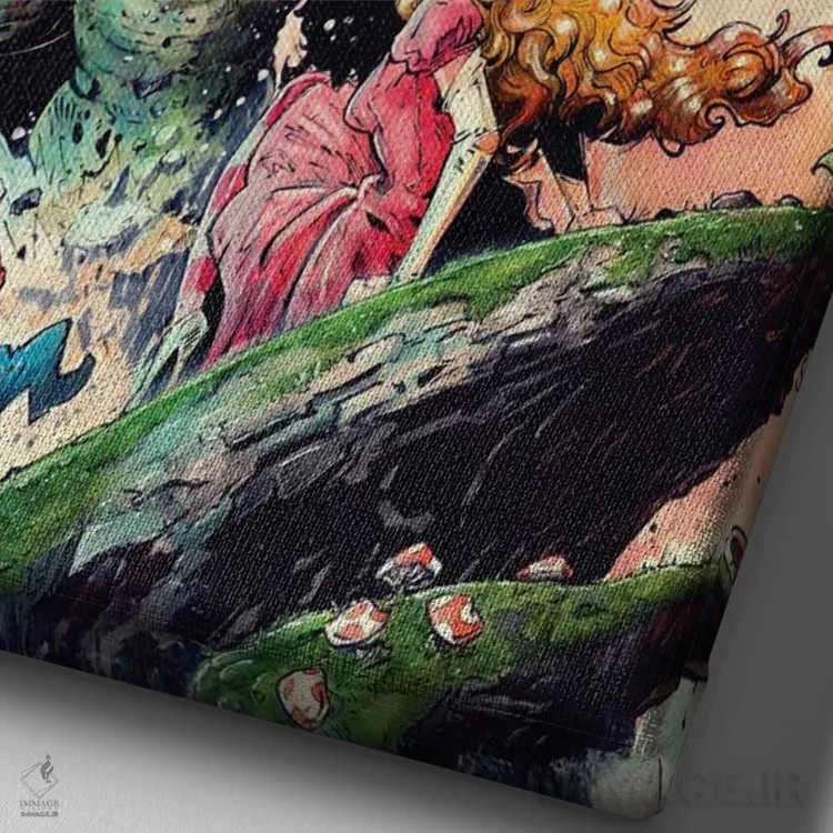 تابلو دکوراتیو بوزروس کونگ اثر مارسلو ونتورا - نمای نزدیک بافت بوم