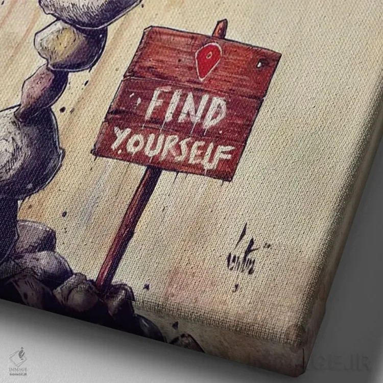 تابلو دکوراتیو والی کجاست؟ اثر مارسلو ونتورا - نمای نزدیک بافت بوم