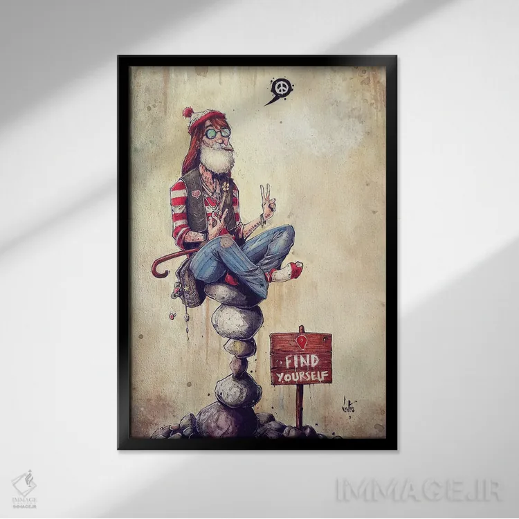 تابلو دکوراتیو والی کجاست؟ اثر مارسلو ونتورا - نمای قابدار مشکی