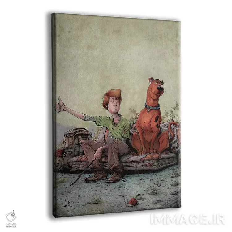 تابلو دکوراتیو اسکوبی و شگی اثر مارسلو ونتورا - نمای پرسپکتیو محصول