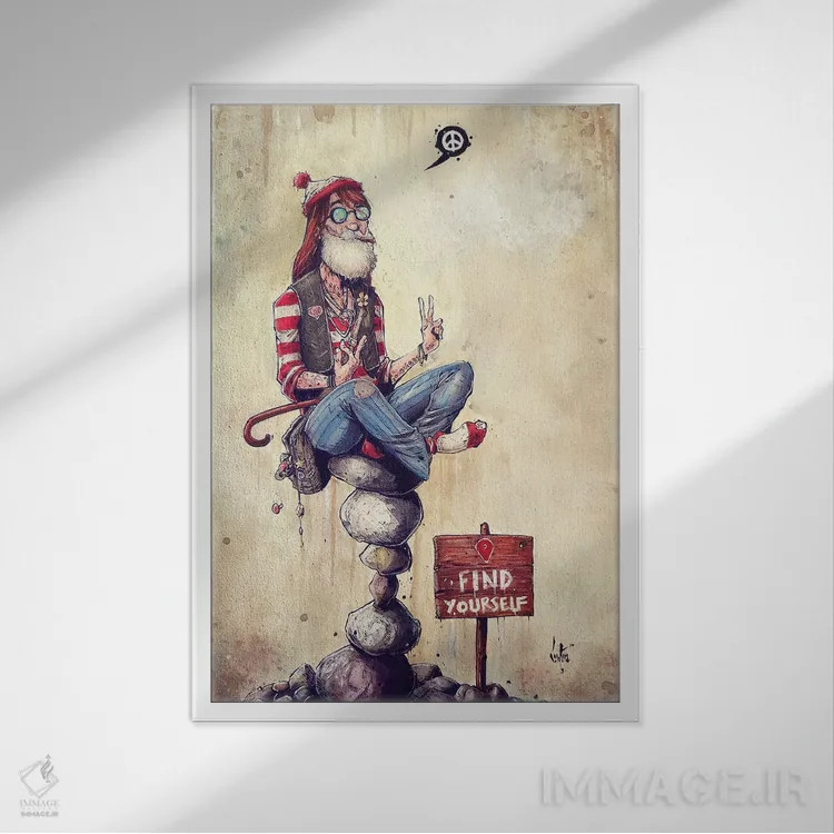 تابلو دکوراتیو والی کجاست؟ اثر مارسلو ونتورا - نمای قابدار سفید