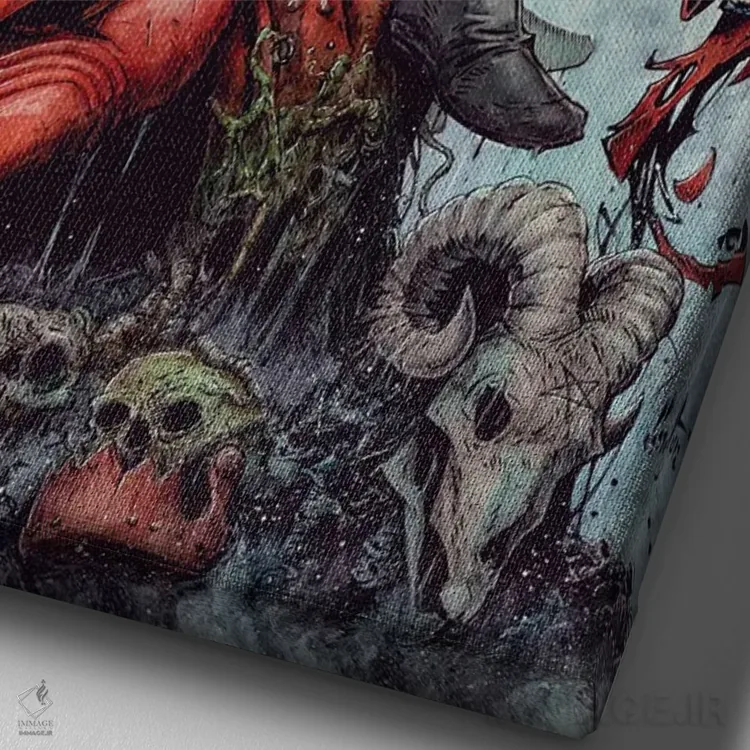 تابلو دکوراتیو هی من پیر اثر مارسلو ونتورا - نمای نزدیک بافت بوم