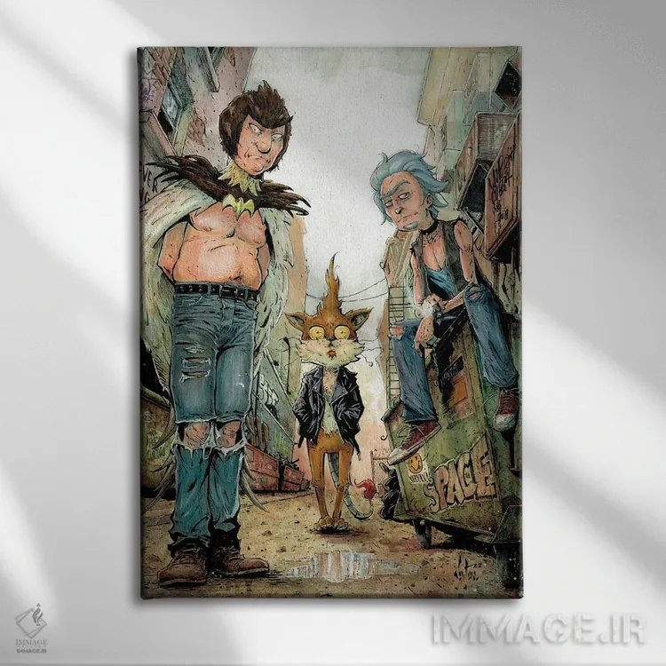 تابلو دکوراتیو پرده های گوشتی اثر مارسلو ونتورا - نمای روبهرو روی دیوار