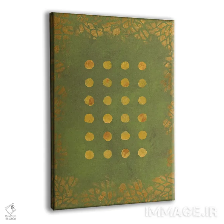 تابلو مینیمال سبز اثر ماریسول اورا - نمای پرسپکتیو محصول