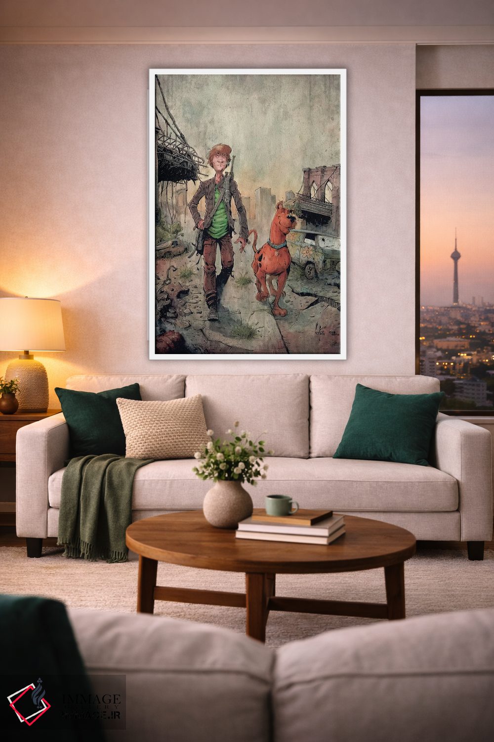 تابلو دکوراتیو افسانه های شگی و اسکوبی اثر مارسلو ونتورا - D1W