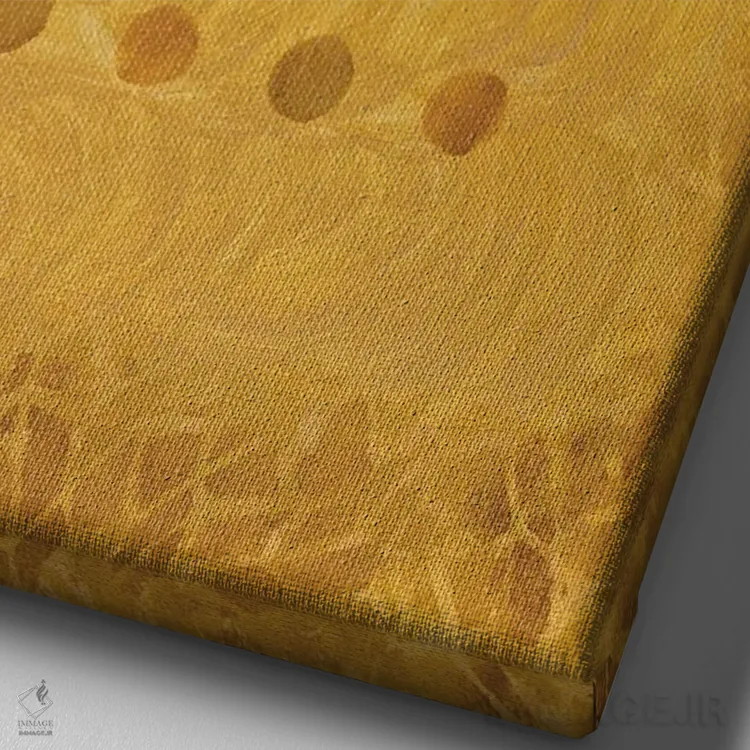 تابلو مینیمال پاییز اثر ماریسول اورا - نمای نزدیک بافت بوم