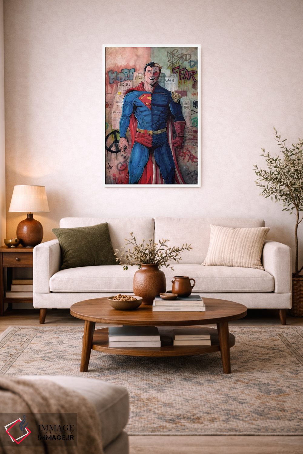 تابلو دکوراتیو سوپرمن علیه هوم لندر اثر مارسلو ونتورا - D3W