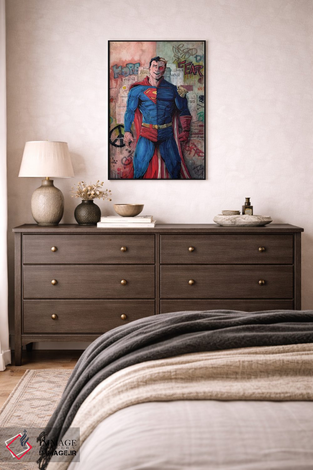 تابلو دکوراتیو سوپرمن علیه هوم لندر اثر مارسلو ونتورا - D5B