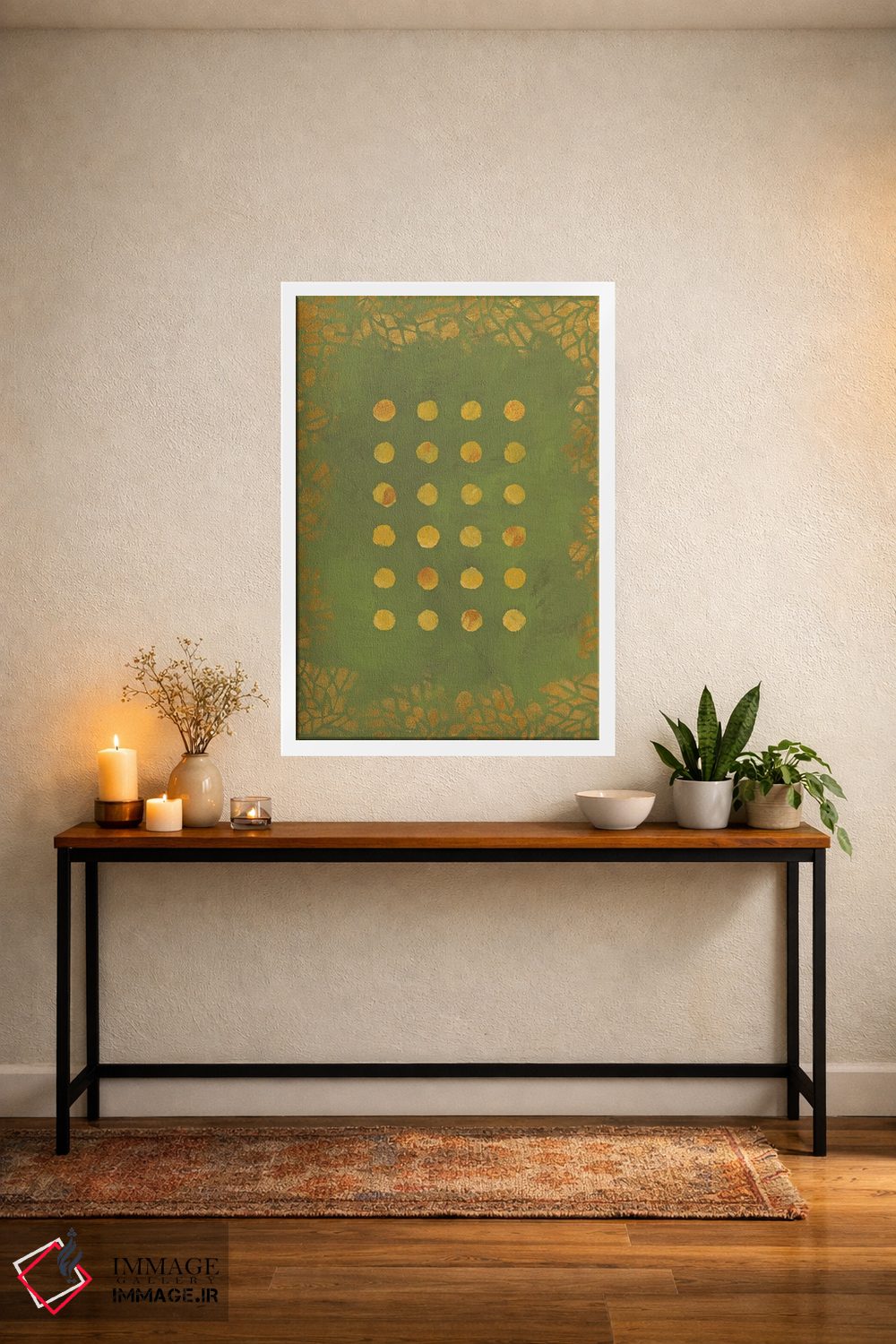 تابلو مینیمال سبز اثر ماریسول اورا - D2W