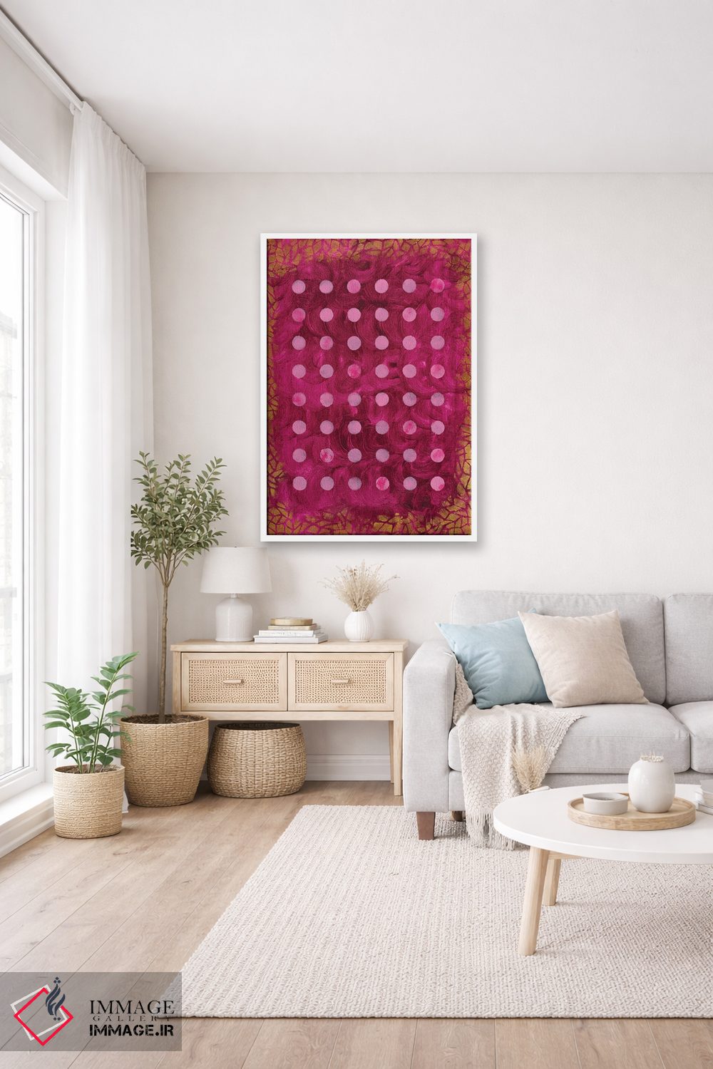 تابلو مینیمال نقاط اثر ماریسول اورا - D2W