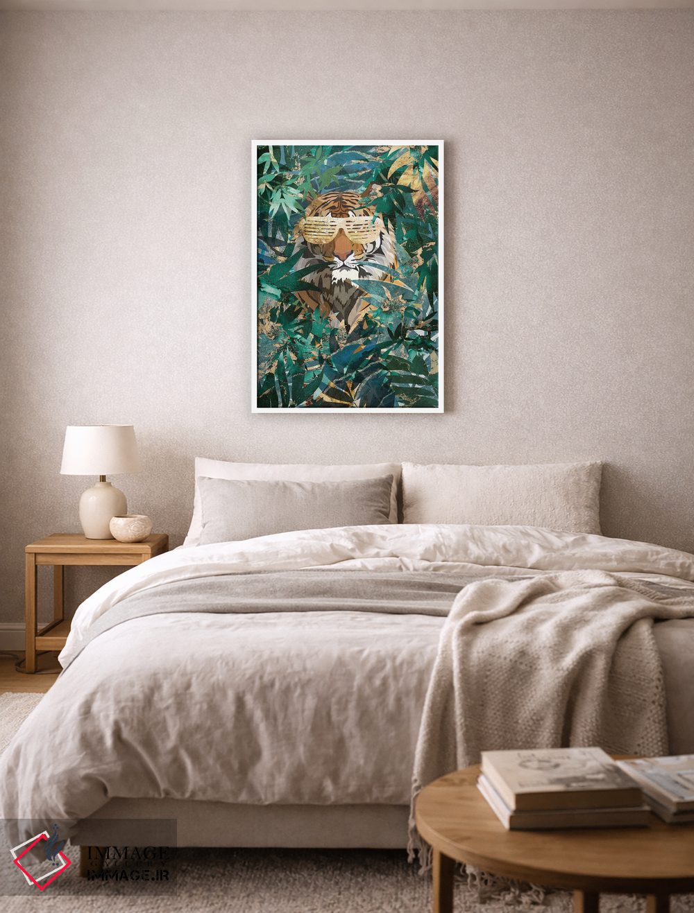 تابلو دکوراتیو ببر هیپ هاپ در جنگل اثر سارا مانوفسکی - D4W