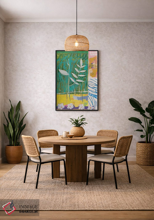 تابلو انتزاعی آتشفشان گیاهان اثر ماریسول اورا - D4B