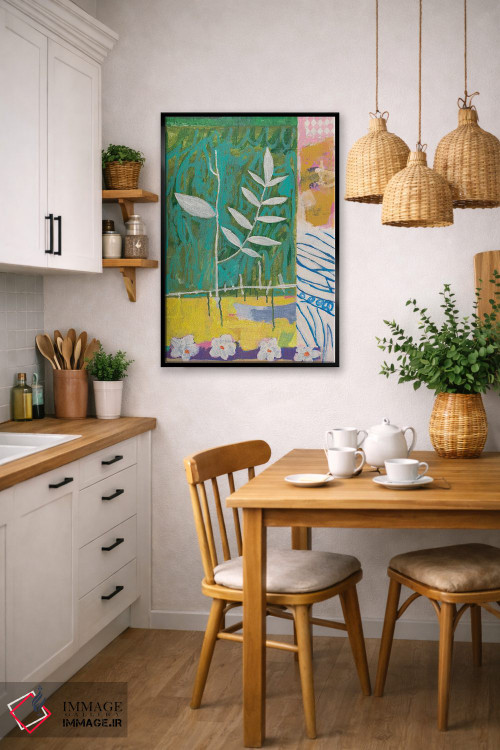 تابلو انتزاعی آتشفشان گیاهان اثر ماریسول اورا - D6B