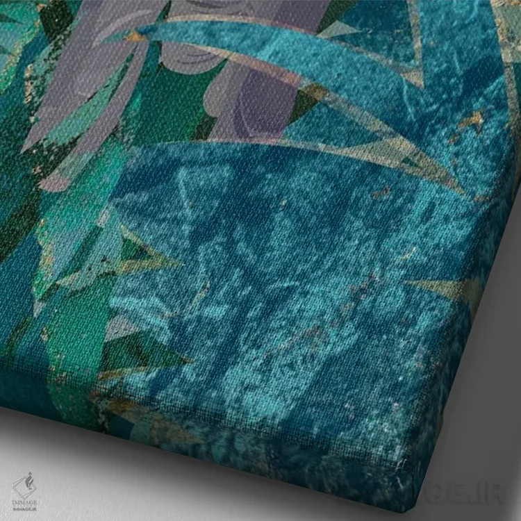 تابلو دکوراتیو فیل در جنگل اثر سارا مانوفسکی - نمای نزدیک بافت بوم