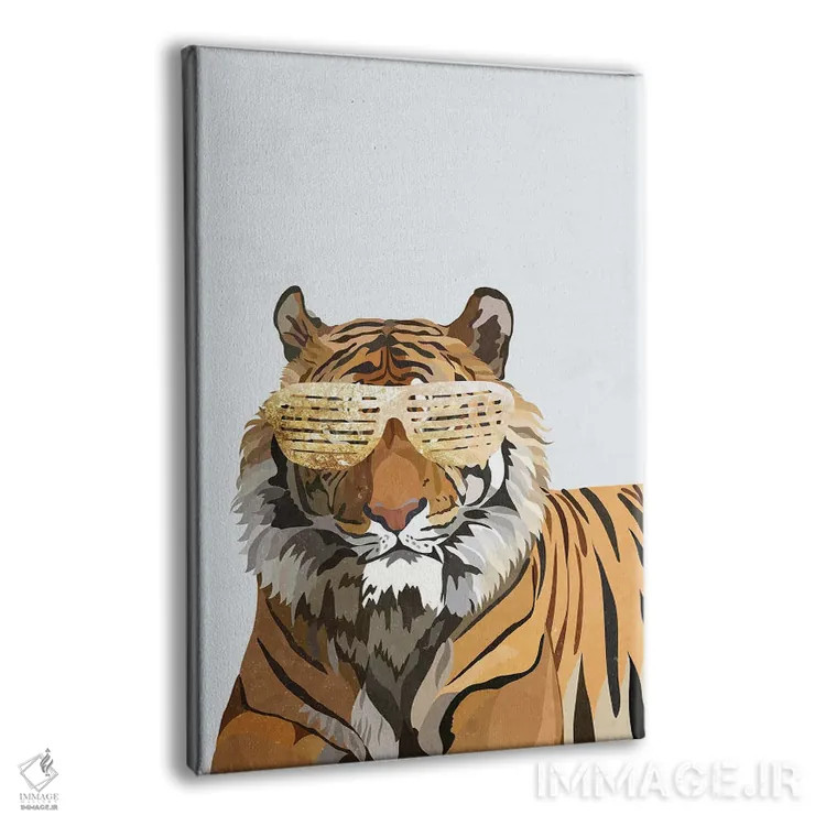 تابلو دکوراتیو ببر هیپ هاپ اثر سارا مانوفسکی - نمای پرسپکتیو محصول